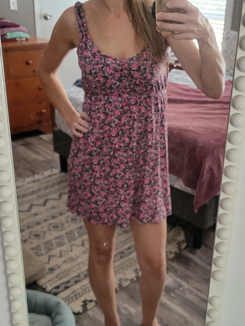 Roxy Floral Mini Dress Beach Cover Up